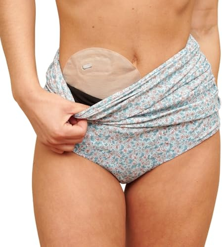 SIIL Stomabeutel Überzüge zum Schwimmen - Stoma-Bademode - Kolostomie & Ileostomiebeutel Abdeckungen für Frauen, gänseblümchen, X-Small