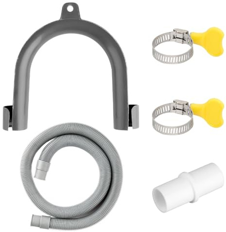 Thyonta 1 m Drain Hose Extension Kit with Hose Connector & Hose Clamp for Washing Machines Dryers Dishwashers Bend and Corrosion Resistant (Grey)