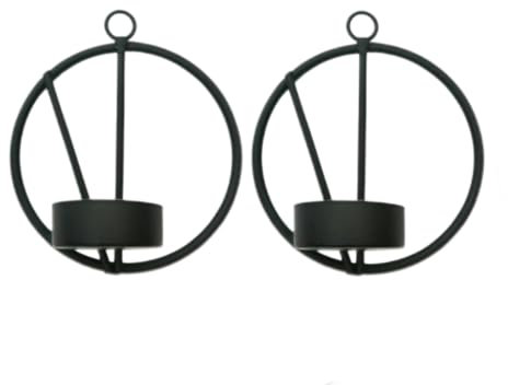 Wall Candle Holder, Wall Hanging Geometric Candle Holder, Round Metal Tealight Holders, Wall Decorations for Living Room Bedroom, Wedding Gift