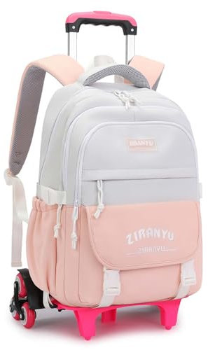 Yumenam Schulranzen Mädchen Schulrucksack mit Rollen Schultrolley Trolley Rucksack Teenager mädchen Schulranzen Jungen Schulrucksack Schultasche Sporttasche Daypack