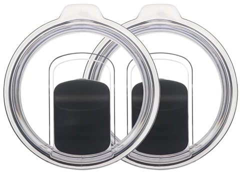 Ersatzdeckel für 20 oz Tumbler, 2er-Pack Deckel für Tumbler, 10/24 oz Becher und 10 oz Lowball, auslaufsicherer Deckel mit Magnetverschluss,kompatibel mit Schlankheitsbecher, robust und langlebig