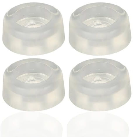 4 almohadillas de goma para pies, almohadillas de goma antideslizantes para máquina de coser, cojín de cama de plástico elástico transparente para control de pies de costura para reparación de