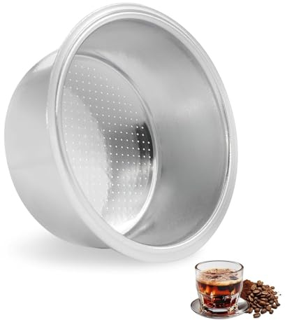 54mm Kaffeesieb Filterkorb Espresso Sieb - 2 Tassen Druckloser Filterkorb für Sage/Breville, De'Longhi La Specialista, Rancilio Silvia Siebträger 54mm, Siebträger Zubehör, Bohrungsgröße 0.3mm