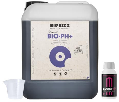 GROWMANIA Bio Up de BioBizz 20 l + échantillon Boost Up Nutrients + Verre doseur | Solution de pH biologique massive | Pour usage commercial en agriculture extensive