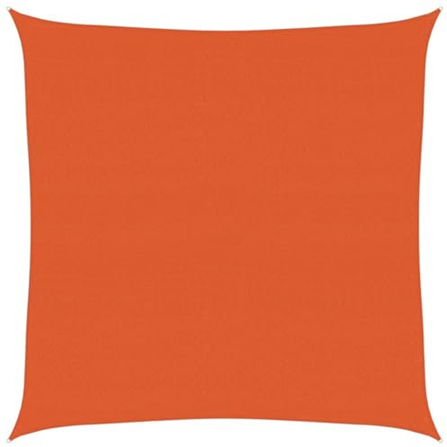 vidaXL Vela Parasole 160 g/m² Quadrata Arancione 4,5x4,5 m in HDPE, Vela ombreggiante, Ombra da Patio, tettoia ombreggiante, Vela da Giardino, tettoia