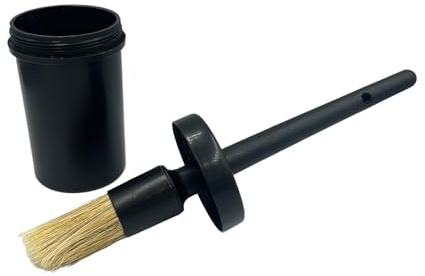 Contenitore per olio di zoccolo, pennello per zoccoli, con tappo per cavalli, per la cura degli zoccoli (nero, grande)