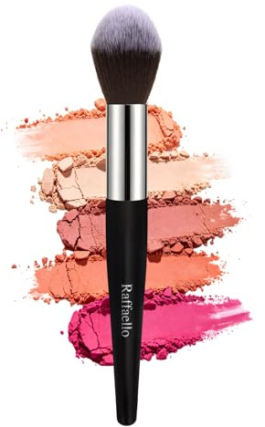 Raffaello Powder Brush, Blush Brush, Premium Synthetic Bristles, Bronzer Brush For Contour & Definition, Ideal for Blush, Powder and Bronzer in Liquid, Cream or Powder form. Vegan and cruelty-free