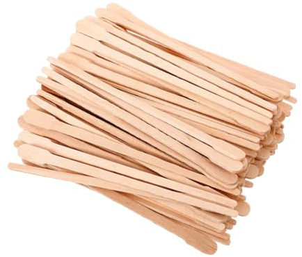 SOESFOUFU 300 Bâtonnets Applicateurs en Bois Ovales pour Cire, Épilation du Nez Lèvres, Application Douce et Confortable, pour Voyager