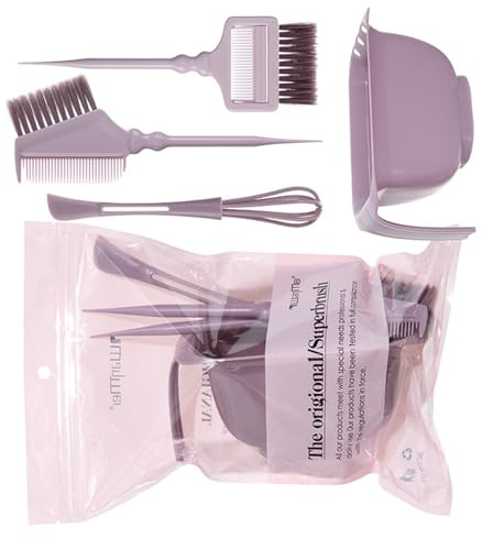 Set professionale per colorare i capelli, pennello colorato e manico ergonomico per un'applicazione senza soluzione di continuità, kit preciso