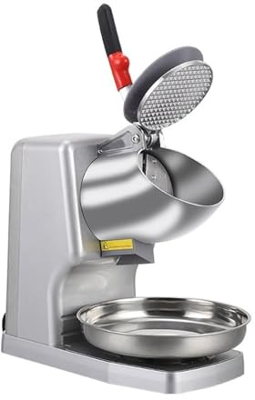 Smerigliatrice For Cono Di Neve Elettrica For Tritaghiaccio Elettrico In Acciaio Inossidabile Da 85 Kg/ora Raffreddamento Ad Alta Efficienza(2 blade-grey)
