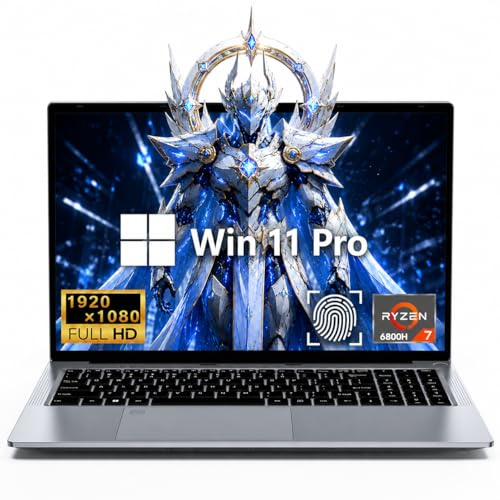 FUNYET 2026 Ordenador Portátil 15,6 Pulgadas CPU R7-6800H(hasta 4,7GHz)Gaming Laptop 32GB LPDDR5 1TB SSD Win11 Notebook con IPS 1920×1080, 5000mAh Batería, USB3.0, WiFi5, HDMI y Teclado Retroiluminado