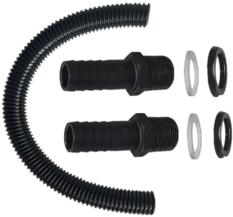 Xdyyjrasa Conector de Barril de Lluvia, Paquete de 2 Conectores de 25 mm con Manguera y Accesorios