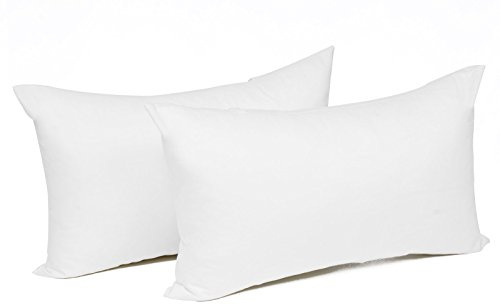 WOLTU 2er Set Kissenbezug 50x70 cm Weiß 100% Baumwolle, Nur Kissenbezug - Kissenbezüge Kopfkissenbezug mit Reissverschluss,Weicher Sofakissenbezug, Doppelpack Dekokissenbezug