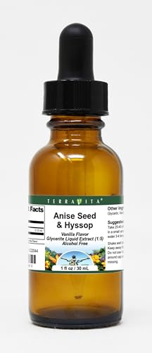 Anise Seed & Hyssop Glycerite Liquid Extract (1:5) - Vanilla Flavored (1 oz, ZIN: 522044) - 3 Pack