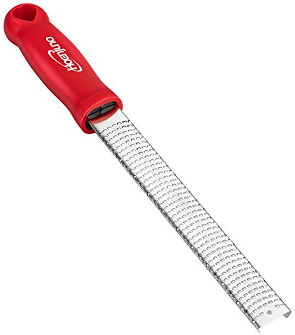 Hoenjuno Love - Grattugia portatile per formaggio in acciaio inox, per limone, zenzero, aglio, noce moscata, cioccolato, verdure, frutta, con coperchio protettivo