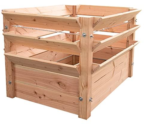 WESTMANN Premium Hochbeet aus Lärchenholz | Natur | 125x91x73 cm | Kräuterbeet für den Außenbereich | Holzhochbeet zum Bepflanzen von Gemüse & Kräutern