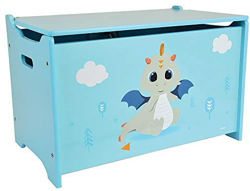 Fun House Leon Le Dragon 713305 - Baule per giocattoli, in legno, per bambini