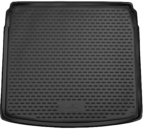 WALSER XTR Kofferraumwanne für VW Tiguan Allspace 5 Sitzer 03/2017-2024, unterer Ladeboden, 100% passgenaue Antirutschmatte Auto, Gummimatte Auto, Kofferraum Schutzmatte