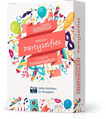 Inspiracles Selfie-Fotoaufgaben – Kreatives Spiel für Geburtstag, Mädelsabend, Party & Events – 52 Fotochallenges für Gäste – Witzige Karten zum Sofort-Loslegen