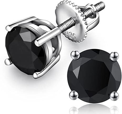Ohrstecker Silber 925 Herren Ohrringe Silber Männer Diamant Ohrstecker Zirkonia Weißgold Ohrringe Herren Nickelfrei Ohrring Stecker