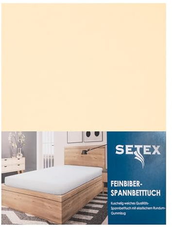 Traumschloss Spannbetttuch »Biber« 100% Baumwolle | Feinbiber-Ausführung für extra Wärme an kalten Tagen | Natur | 90-100x200cm