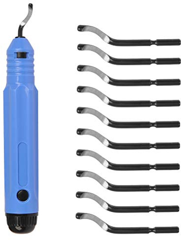 Angelkiss Hand Deburring Tool with 10 Deburring Blades, Deburring Tool Kit Metal Aluminum Plastic Copper Tube Wood Deburring Tool