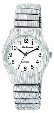 Adrina Armbanduhr Damen Analog Braun Schwarz Großes Ziffernblatt | Damenarmbanduhr arabische Ziffern günstig | Damenuhr Senioren mit Zugarmband – klassisch & bequem viele Farben
