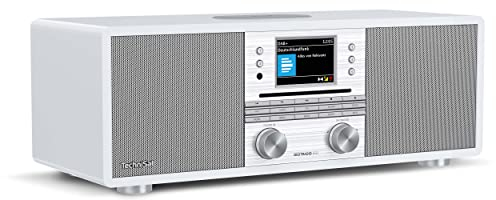 Technisat DIGITRADIO 650 - Impianto compatto con sistema di altoparlanti 2.1 da 70 Watt (impianto musicale con radio Internet, DAB+, FM, lettore CD, Bluetooth, controllo app, stazione di ricarica Qi,