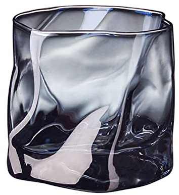 Juego de 2 vasos de whisky Bourbon de 280 ml, vidrio doble antiguo, cristal de whisky de cristal, vaso de ron adecuado para el hogar, bares, restaurantes y hoteles