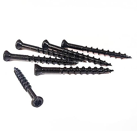 100 BLACK Stainless Steel Decking Screws 4mm x 40mm TORX T15 Small Trim Head