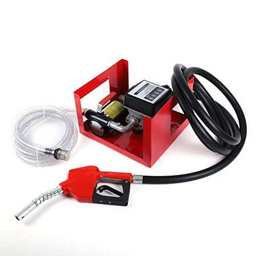 awolsrgiop Dieselpumpe, 12V 175W 45L/min Bio Heizölpumpe Selbstansaugend Ölpumpe Pistole, Dieselpumpe 230V Selbstansaugend Zapfpistole Ölpumpe Tankstelle für Frachtschiffe Traktoren
