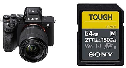 Sony Alpha 7 IV Kit Fotocamera Mirrorless Full-Frame 33 Mp Con Obiettivo Sony 28-70 Mm F3.5-5.6, Nero + Memoria SD-XC 64GB