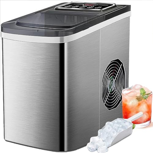 DPQYJPP Machine à glaçons Commerciale, Machine à glaçons Industrielle, Machine à glaçons Portable, Glace prête en 6 à 8 Minutes, pour la Maison/Cuisine/Bureau/Bar/fête