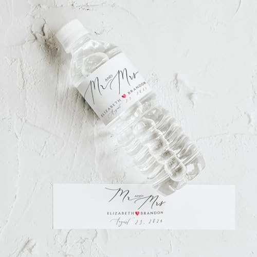 50/100 Pcs Étiquettes De Bouteille D'Eau - Personnalisation Personnalisée Texte Date Bouteille Unisexe Bouteille D'Eau Autocollant Étiquettes Décorations Pour Baby Shower Fête D'Anniversaire,