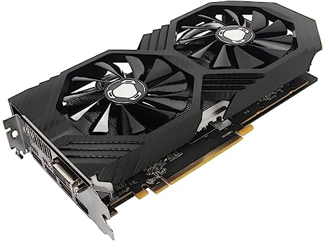 Dpofirs RX 590 8GB Graphics Card, 256Bit GDDR5 Game Graphics Card for Desktop Computer, PCI Express 3.0 X16, HDMI, Dual Fans Quiet Fast Heat Dissipation for Office Gaming