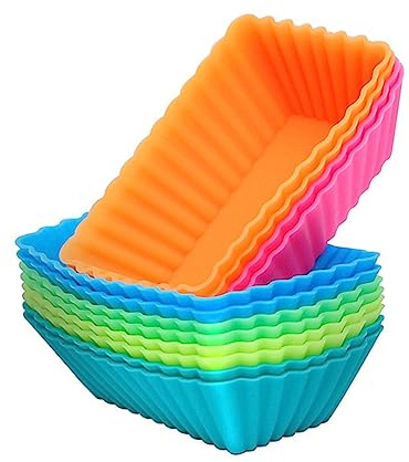 12pcs Silicone Cake Moulds Classic Shape for Baking | Mousse and Cake Making Use, Reusable Home Bakeware Supply, Easy-to-use Cups Random Color