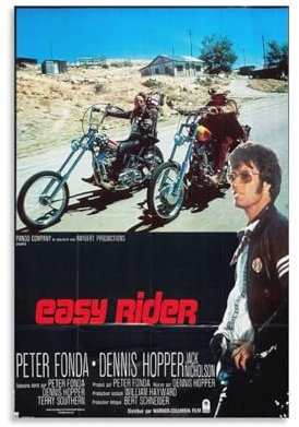 Easy Rider, klassische Kult-Filmposter, Filmposter (8), Bilddruck, Leinwand, Poster, Wandfarbe, Kunstposter, Dekoration, moderne Wohnkunstwerke, 30 x 45 cm