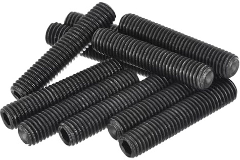 sourcing map Innensechskantschrauben, 10 Stück, M10 x 50 mm, metrisch, Karbonstahl, Innensechskant, Gewindestift, für die Reparatur von kompakten Instrumenten, Maschinen und Geräten (schwarz)