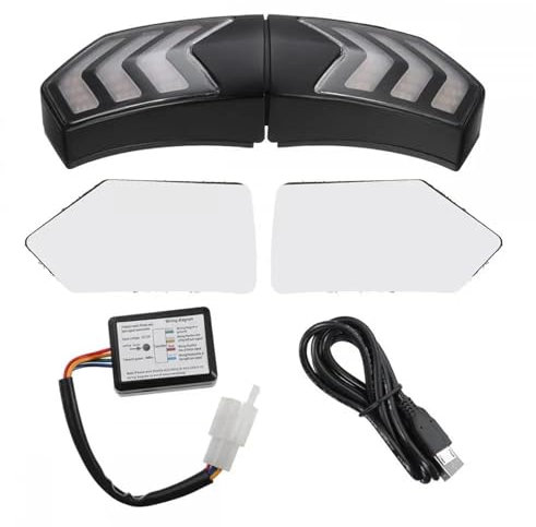 Motorrad Motocrosshelm Motorradhelm Motorradhelm Kabellos Sicherheitsbremse Stop Blinkleuchten Motorrad Rücklicht Bremslicht Rund