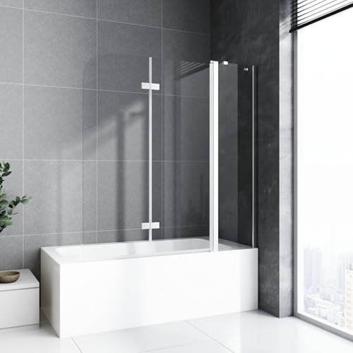150x140cm Badewanne Duschwand Mit Stabilisierungsstange 2 Teilig Faltbar Glas Duschabtrennung Badewannenaufsatz