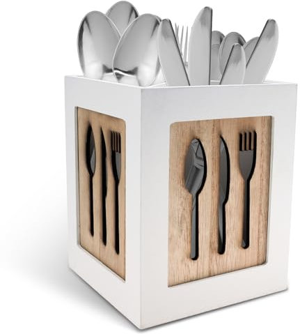 SenaiMy Portaposate in legno, portaposate rustico, portaposate in legno, portaposate riutilizzabile