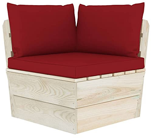 HETFTJN Kleine Couch Gartensofa Mini Sofa Balkon Sofa - Garten-Paletten-Ecksofa mit Kissen Imprägniertes Fichtenholz für Garten Speisesaal Balkon Terrasse