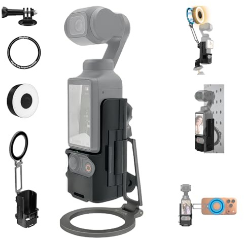 Osmo Pocket 3 Magnetisches Licht,Pocket 3 Magnetische Handy Halterung, Tragbares Vlog Selfie Video Licht,Helligkeit Weiches Licht Einstellbare Farbe kompatibel mit DJI OSMO Pocket 3 Kreativ Zubehör