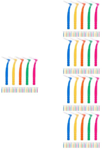 FRCOLOR 5 Sätze Interdentalbürste Mundhygiene Zahnzwischenraumreiniger Zahnbürsten Zahnstocher, Bürste Zahnbürste Kieferorthopädisch Hosenträgerbürste Nylonwolle 30 Stück * 5