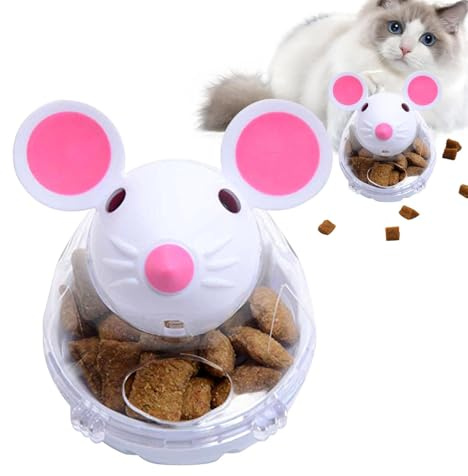 Cat Food Ball Dispenser: Interactive Mice Slow Feed Ball for Cats, Fall Design for Healthy Eating | Diet Control Toy