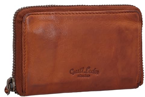 Gusti Geldbörse Leder - Aenna Portemonnaie Portmonee Geldbörse Vintage Cognac Leder