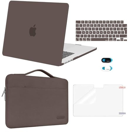 MOSISO Kit 5-en-1 Coque Compatible avec MacBook Air 15 Pouces M5 M4 M3 M2
