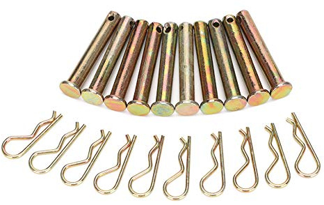 ZJchao 10 Set R Type Pin R Pin R Cotter Pin Steel for Air Cool Engine with Anti- Treatment for 178F 186F Micro Tillage Machine