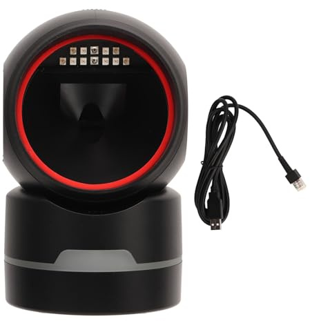 Automatisk detektering streckkodsläsare, handsfree, USB Plug and Play, vidvinkel 1D 2D, QR-streckkodsläsare för butiker, lager, stormarknader,