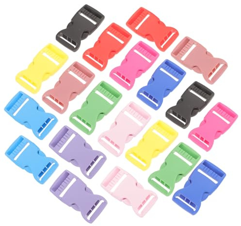 iplusmile Lot de 10 Paires de Boucles de Paquet à Dos en Plastique Coloré 25 CM Boucles Multifonctions pour Ceintures et Sangles Accessoires de Couture pour Paquet Valises et Randonnée
